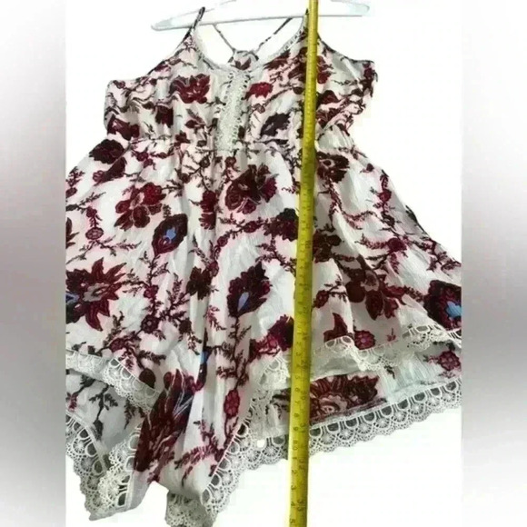Astr Floral Print Romper - Cream and Red - Picture 6 of 16
